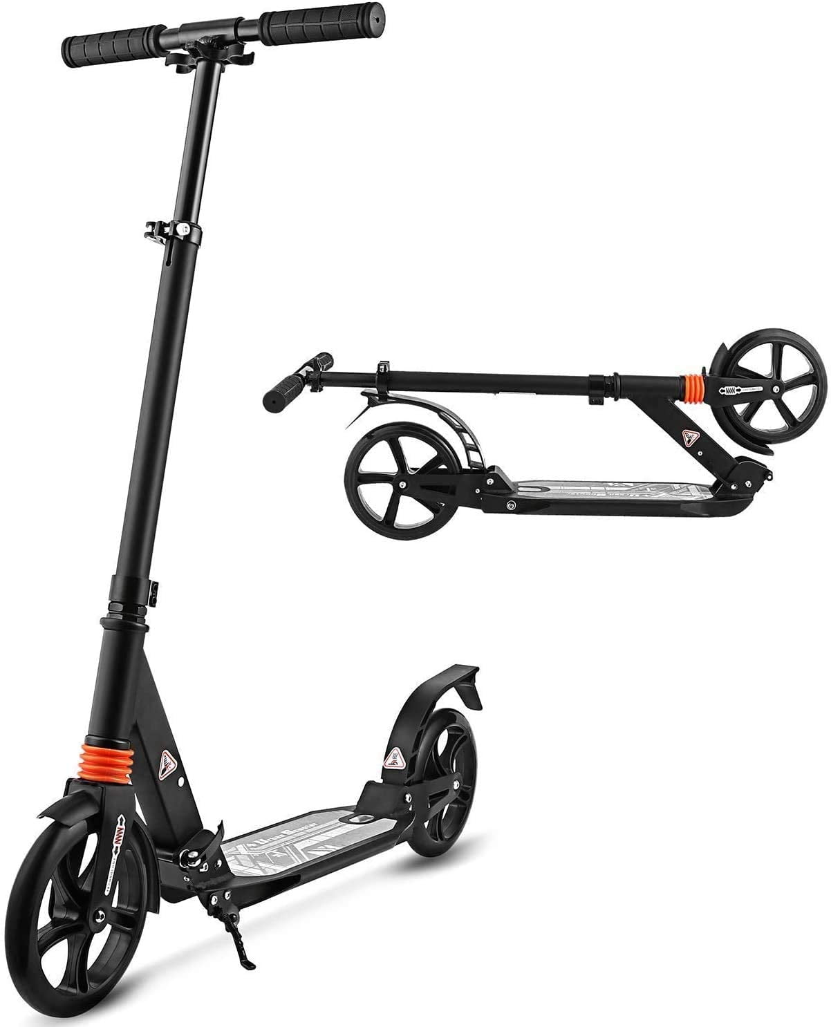 Scooters for Adults Teens, Kick Scooter with Adjustable Height Dual Suspension and Shoulder Strap 8 inches Big Wheels Scooter Smooth Ride Commuter Scooter Best Gift for Kids Age 10 Up Walmart.com