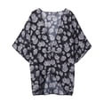 thumbnail image 2 of Vestes Légères pour Femmes Cardigan à Manches Kimono Imprimé Chemise Décontractée Ample et Couvrante Hauts Cardigans pour Femmes en Liquidation, 2 of 9