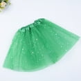 thumbnail image 4 of MIXUE Skirts For Women Summer Sequins Solid Color Mesh Elastic Waist Princess Fashion Tutu Mini Skirt Activewear,Green,One Size, 4 of 7