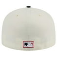 thumbnail image 4 of Men's New Era Cream California Angels Cooperstown Collection Chrome 59FIFTY Fitted Hat, 4 of 6