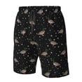 thumbnail image 4 of Lsque Mallards And Snowflakes Pattern Men's Swim Trunks Hawaiian Beach Bathing Suit Swimsuits Beach Quick-Dry Shorts with Pockets-Large, 4 of 6