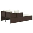 thumbnail image 3 of vidaXL Chaise Longue avec Coussins Marron 182x118x63 cm Rotin Poly, 3 of 5