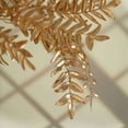 thumbnail image 2 of Efavormart 2 Pack | 21" Metallic Gold Artificial Fern Leaf Branches, Faux Decorative Bouquets, 2 of 10