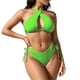 thumbnail image 2 of Trajes de baño para mujer, conjunto de traje de baño con cordones, estilo dividido, color sólido, informal, a la moda, para mujer, trajes de baño para mujer, traje de baño para mujer, trajes de baño d, 2 of 7