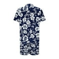 thumbnail image 5 of YLSDY Men's Hawaiian 2 Piece Outfits Summer Beach Palm Tree Matching Sets Short Sleeve Floral Button Down Shirts and Shorts Blue XL, 5 of 5
