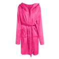 thumbnail image 2 of AOOCHASLIY Bath Robes for Women Clothes Winter Plush Robes Ladies Lengthened Shawl Bathrobe Long Sleeve Robe Hooded Coat, 2 of 4