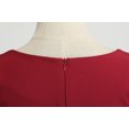 thumbnail image 4 of Women Hepburn Vintage 1950s Retro Style Swing Dresses V-neck Short Sleeve High Waist, 4 of 7