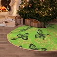 thumbnail image 5 of Sikiie Golden Glitter Butterflies Nativity Christmas Tree Skirt, Jesus Christian Winter Holiday Tree Mat Decoration(30-48IN)30", 5 of 6
