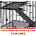 thumbnail image 3 of 26”L 2-Level Deluxe Indoor Outdoor Small Animal Rabbit Guinea Pig Rolling Cage Easy Clean Washable Pull Out 2-Inch Deep Tray, 3 of 11