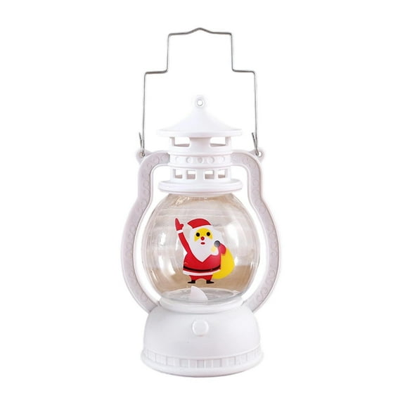 Tarmeek Christmas Snow Globe Water Lantern with Santa Claus and Snowman Lighted Holiday Decoration for Tabletop Display for Family and Friends