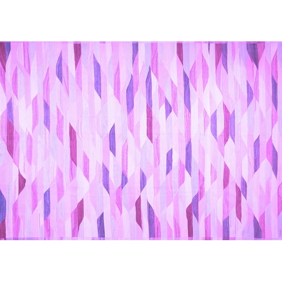 Ahgly Company Indoor Rectangle Solid Purple Modern Area Rugs, 7' x 9'