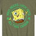 thumbnail image 3 of SpongeBob SquarePants - Who Needs Luck With This Charm - Toddler And Youth Short Sleeve Graphic T-Shirt, 3 of 6