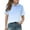 CA01-Light Blue, variant on Lumtrix Girls' Short Sleeve School Uniform Polo Shirts Casual Loose Fitting Tie Dye Print Sport Tops Blouse for 2-14 Y Light Blue 110