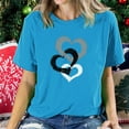 thumbnail image 2 of Funicet Chemises pour Femmes, Shorts pour Femmes, T-Shirt à Manches Courtes Col Rond Imprimé Décontracté Ample, Chemises à Manches Courtes pour Femmes, Chemises à Manches Courtes pour Femmes, 2 of 6