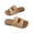 khaki, variant on Women’s Flat Slide Sandals, Open Toe Casual Summer Slippers, Soft Strap Slip On Shoes