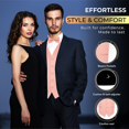 thumbnail image 3 of Oliver George 2pc Men's Solid Formal Suit Vest Waistcoat Tuxedo Dress Vest and Bowtie Set for Suit or Tuxedo Dusty Rose X-Large, 3 of 5