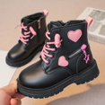 thumbnail image 5 of GUOBIOZIY Girls Boots Girls Warm Winter Flat Non-Slip Zip Boots for Indoor Outdoor(Toddler/Little Kid/Big Kid) Black,10.5-11 Y, 5 of 5