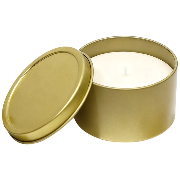 Scented Candles with Plant Essential Oils, 2.6 x 2.6 x 1.6 in / 6.5 x 6.5 x 4 cm Gold Candle for Aromatherapy, Relaxation, Natural Wax Long Lasting Candle, Cotton Wick and Romantic Gift