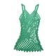thumbnail image 3 of Vestido ceñido con Lentejuelas Sunnimix para mujer con cuello en V verde, 3 of 8