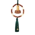 thumbnail image 3 of jifeng Cars Rearview Mirror Pendant Decoration Buddha Statue Hanging Ornament Accessory Green Tassel, 3 of 9