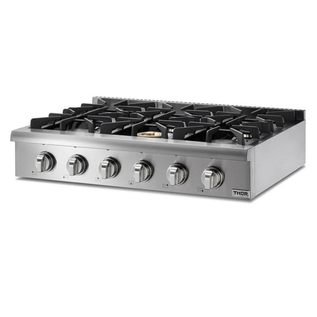 Thor Kitchen HRT3618U Professional 36 Inch 6 Burner Gas Rangetop Kitchen Stove