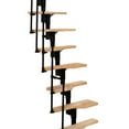 thumbnail image 3 of French Quarter Space Saving Modular Stair - Black with Beech Treads (Height Range: 94-1/2"H - 124-9/16"H), 3 of 3