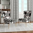 thumbnail image 4 of Designart "Classic Houndstooth Pattern" Upholstered Mid-Century Accent Chair - Arm Chair, 4 of 5