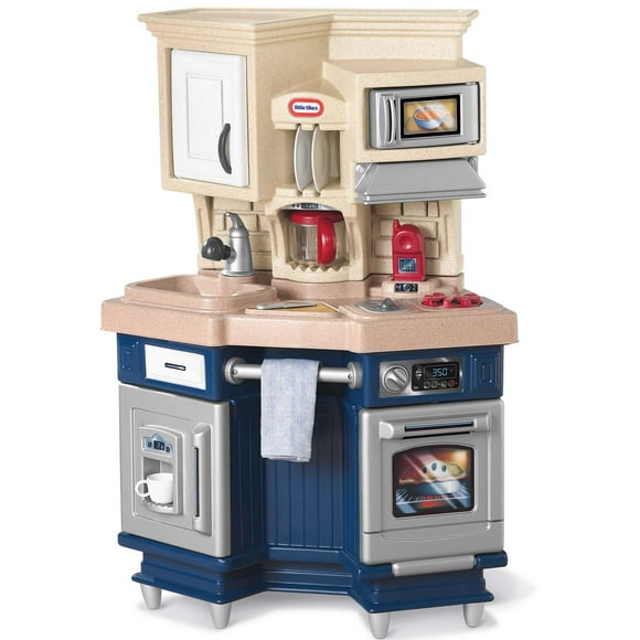 Little Tikes Super Chef 13-Piece Pretend Play Kitchen Toys Playset with Microwave, Oven and Coffee Maker, Multi-color- For Kids Toddlers Girls Boys Ages 3 4 5+