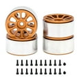 thumbnail image 1 of Metal Wheel Rims for 1/24 1/18 RC Crawler Car 10-Spokes Orange, 1 of 5