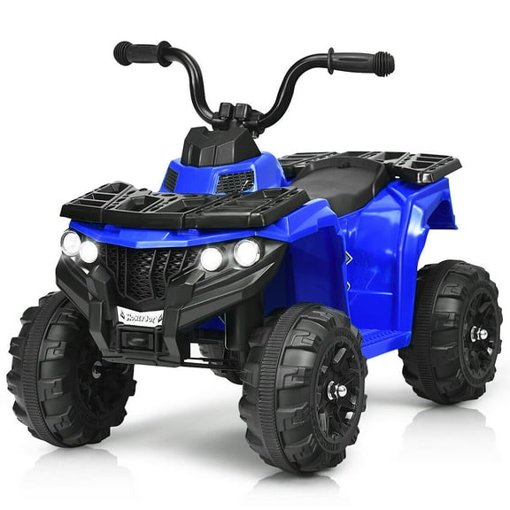 Topbuy Blue 6 V Quad ATV Powered Ride-On with LED Lights