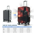 thumbnail image 6 of Balery Luggage Cover Lone Rider Under Red Sky Print Suitcase Covers for Luggage Elastic Washable Suitcase Protector Fits 18-32 Inch Luggage-Large, 6 of 9
