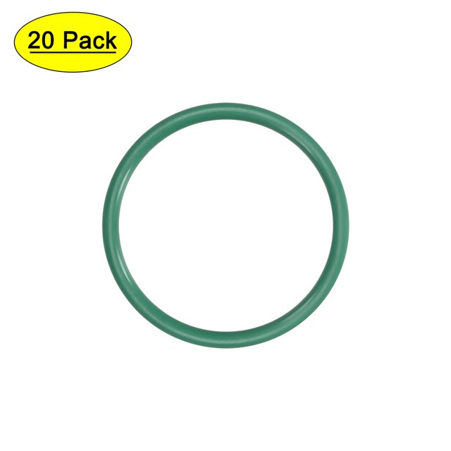Uxcell Anillos O de caucho de fluorina de 40mm OD 35.2mm ID 2.4mm de ancho, paquete de 20