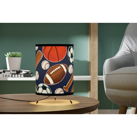 

Sports Kids Lamp Sports Theme Bedroom Tripod Lamp Basketball Soccer Baseball Football Boy Bedroom Decor L107