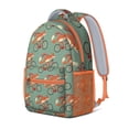 thumbnail image 2 of Cartoon Fox Floral Sky Print Waterproof Backpack - Breathable & Spacious Student Bookbag for College, 2 of 6