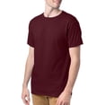 thumbnail image 4 of Hanes Mens ComfortSoft 4-Pack Crewneck T-Shirts, 3XL, Maroon, 4 of 5