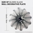 thumbnail image 7 of Longree 1PC Modern Hand Blown Gass Wall Art Platter, 12 Inch Diameter, Light Gray, 7 of 7