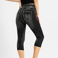 thumbnail image 6 of Mlzmgr Capris for Women Jean Leggings for Women Spandex Leastic Waist Slim Fitted Women's Capris Summer Trendy, 6 of 8