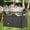 Dark Brown, variant on Dextrus Dark Brown Outdoor Wicker Island Rolling Cart and Bar Table with Generous Size, Mobility, and Stylish Black Glass Top for Pool Patio Backyard