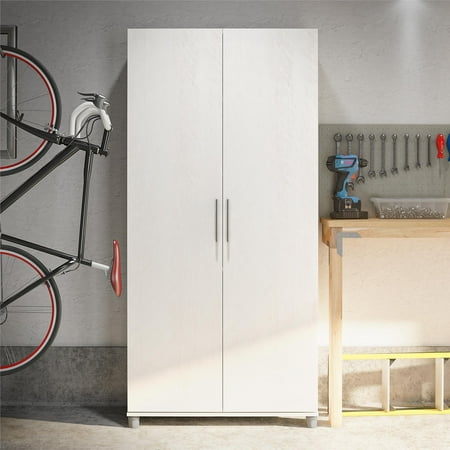 Systembuild Evolution Westford 36" Garage Storage Utility Cabinet, Ivory Oak