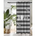 thumbnail image 3 of Farm Home Thermal Insulated Blackout Curtains for Bedroom 45 Length Love on Black White Buffalo Plaid Room Darkening Curtain 1 Panel Grommet Window Curtain Drape for Living Room Nursery Room, 3 of 7