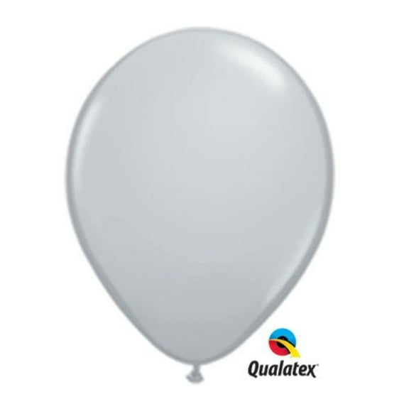 Burton & Burton 5" Gray Qualatex Balloons, 100 Pack