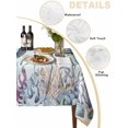 thumbnail image 5 of Coastal Turtle Rectangle Tablecloth, Ocean Starfish Coral Nautical Octopus Waterproof & StainResistant Tablecloth, Washable Oil-proof Table Cover for Dining/Party/Wedding/Camping/Buffet 52x70 In, 5 of 9