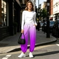 thumbnail image 2 of Barrel Pants Womens Casual Loose Fit Lightweight Sweatpants Drawstring Elastic Waist Baggy Trousers with Pockets, 2 of 8