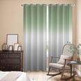 thumbnail image 3 of Sage Green Grey Ombre Kitchen Curtains 84 Inch Length, Modern Ombre Abstract Art Grommet Top Bedroom Living Room Curtains, Light Filtering Cafe Curtain Drapes 2 Panels Set 84''x84'', 3 of 9
