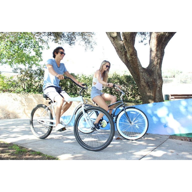 26 sixthreezero Men s In The Barrel Seven Speed Beach Cruiser Bicycle Cool Grey Walmart