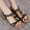 Apricot, variant on Women's Beaded Bohemian Sandals, T-Strap Low Wedge Heels, Comfortable Non-Slip Beach Shoes, Size 36-43