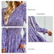 thumbnail image 4 of Vestido Estampado, Vestido De Mujer Envoltura En El Pecho Elástico Lindo Cuello Redondo Para Ropa De Fiesta ANGGREK L azul, 4 of 6