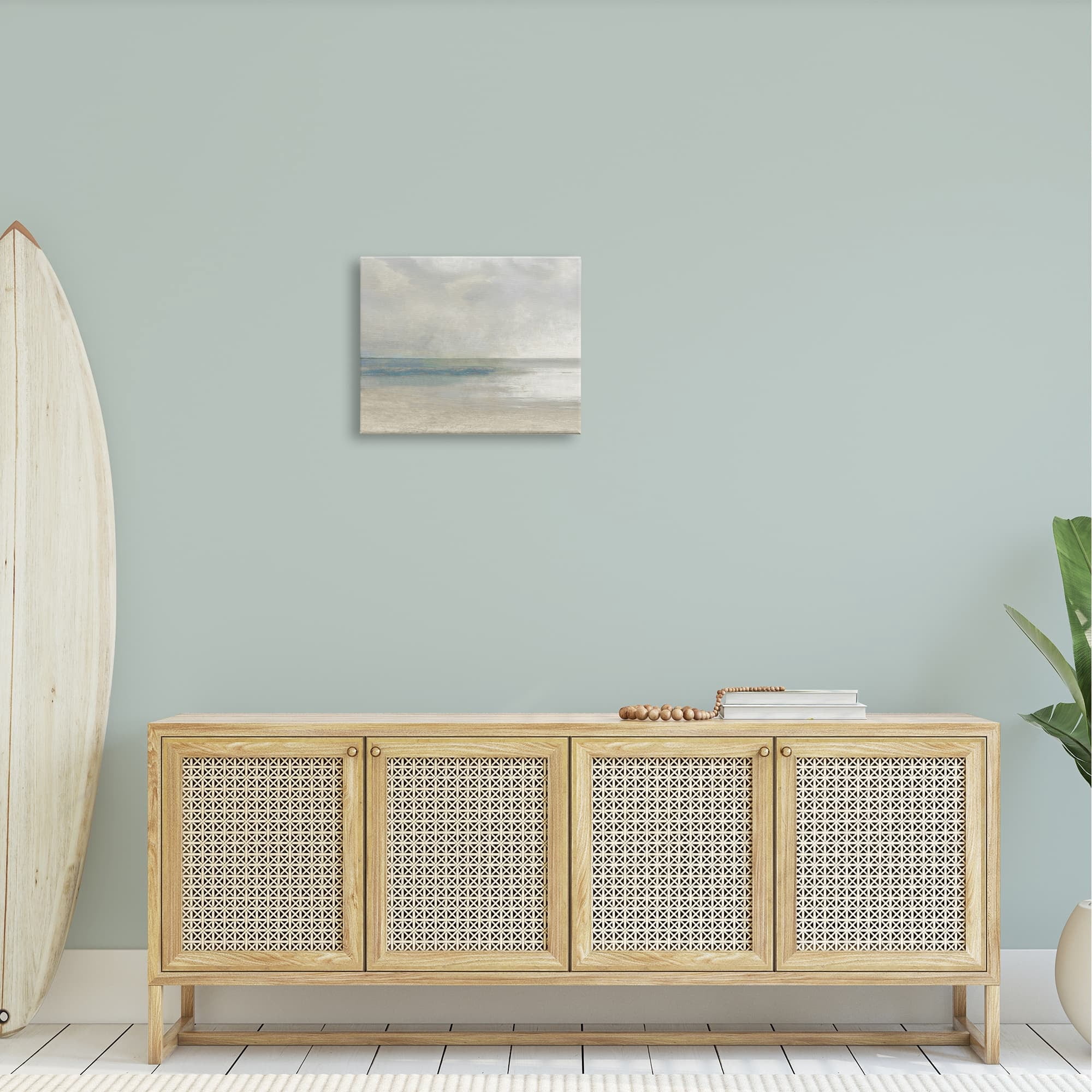 Stupell Abstract Beach Horizon Landscape Landscape Painting Gallery Wrapped Canvas Print Wall Art
