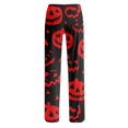 thumbnail image 4 of Red Pajama Pants Women Comfy, Elastic Waist, Stretch, Lightweight, Casual, Breathable, Outfits, with Pockets 2XL, 4 of 5