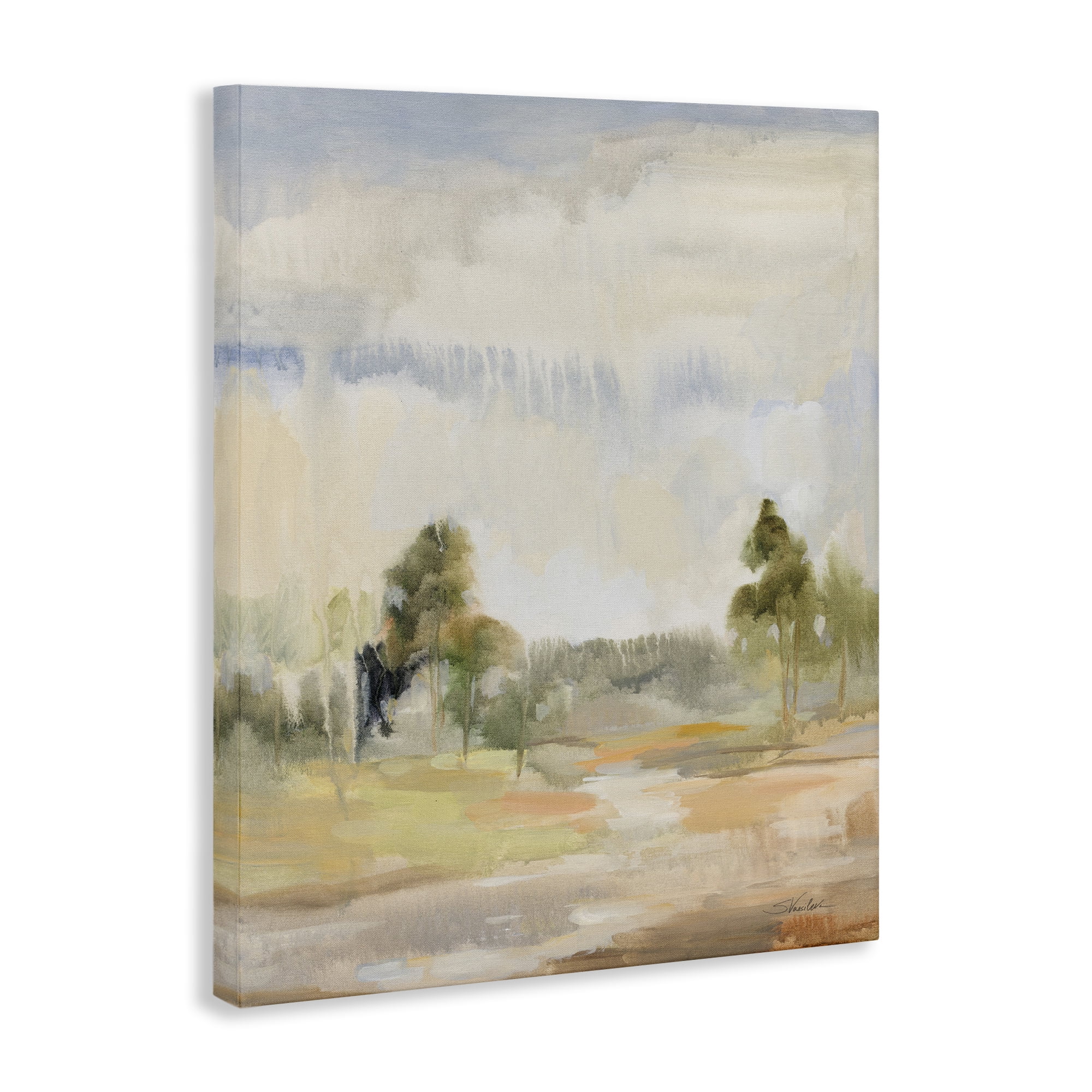 Stupell Industries Light Summer Rain Landscape Painting Gallery Wrapped Canvas Art Print Wall Art, 24 x 30